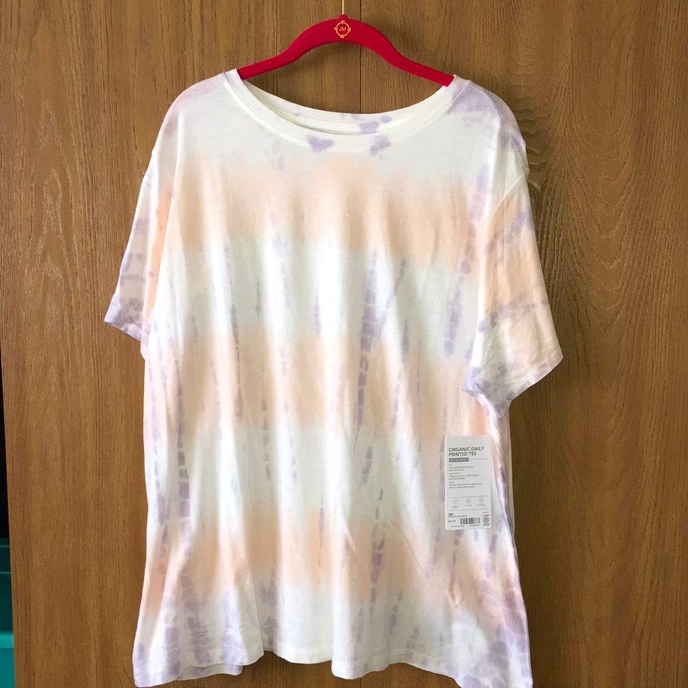 Athleta Organic Daily Tee. Tie Dye. Size 3X. New with tags.